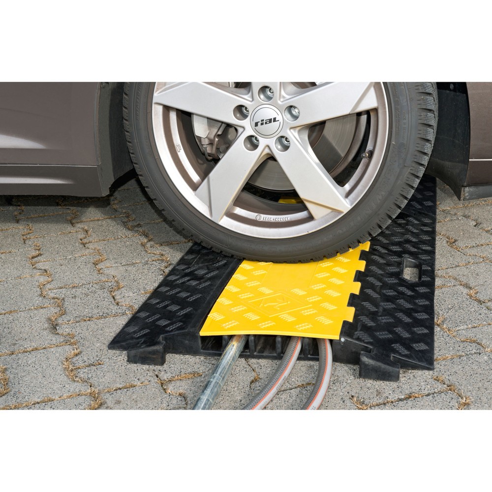 Número de imagen del producto 7: Salvacables con 5 canales, encajable, H x A x F 50 x 900 x 500 mm, negro/amarillo