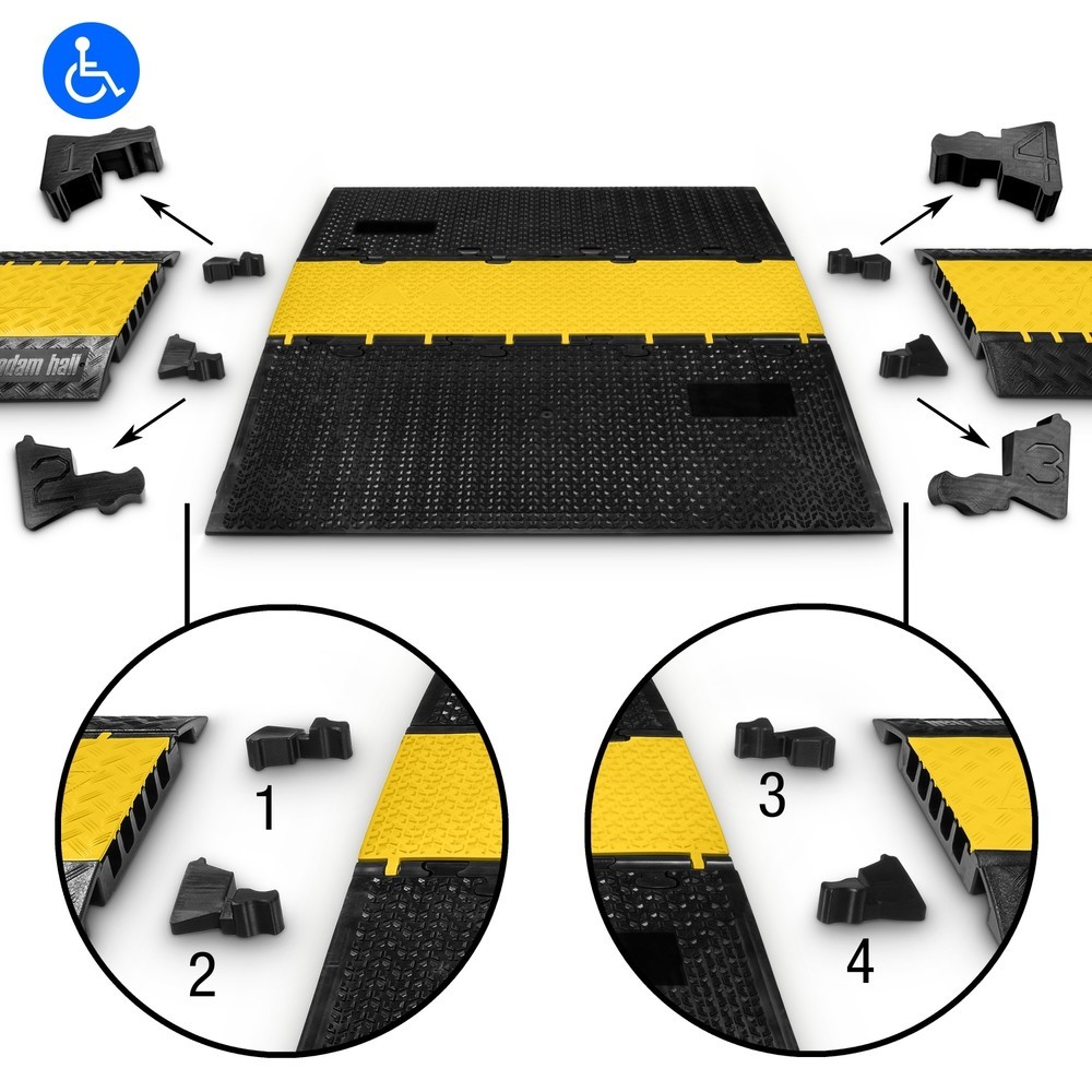 Número de imagen del producto 3: Salvacables Defender® MIDI 3 2D de Adam Hall, Juego de adaptadores