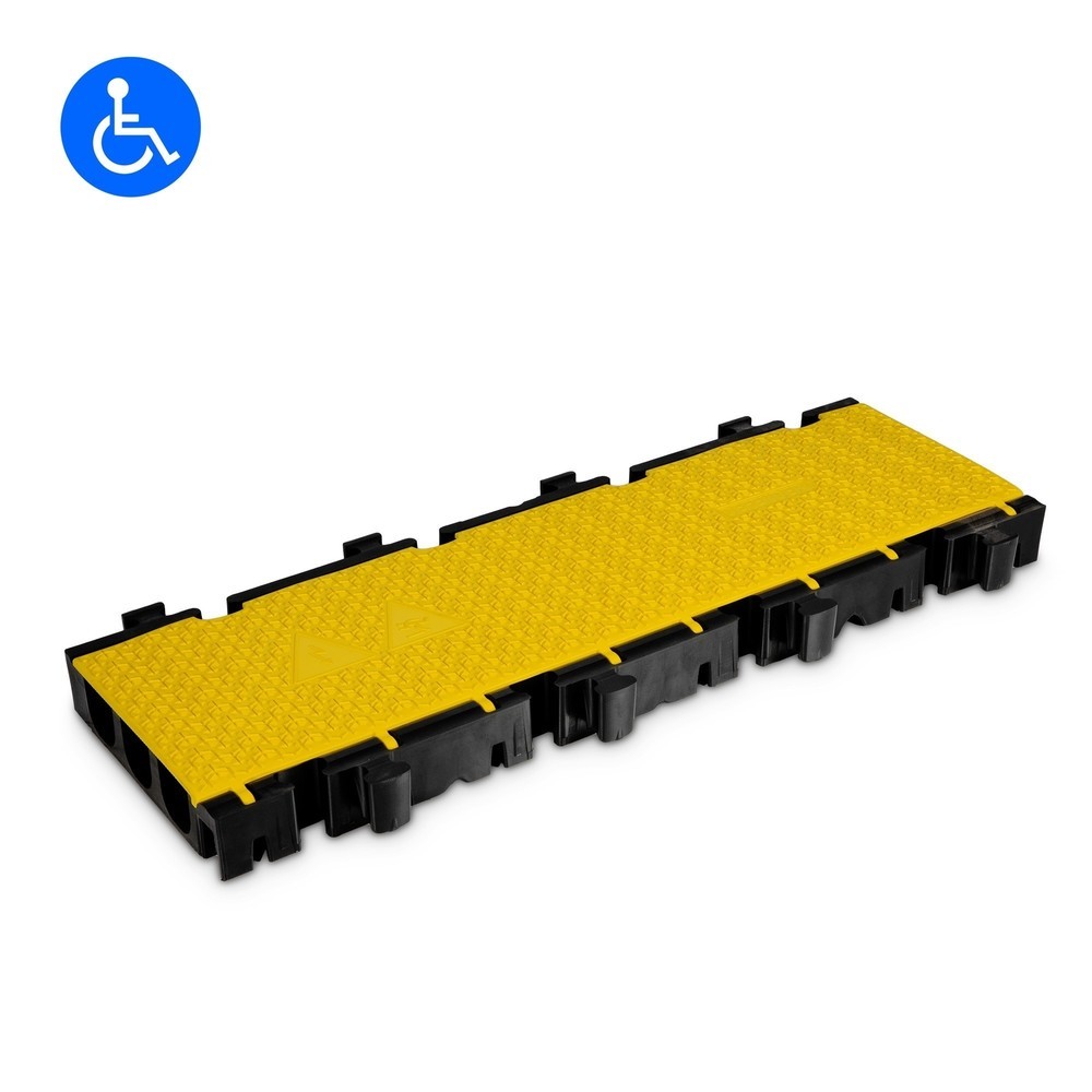 Número de imagen del producto 1: Salvacables Defender® MIDI 3 2D de Adam Hall, Pieza central, 3 canales, negro/amarillo