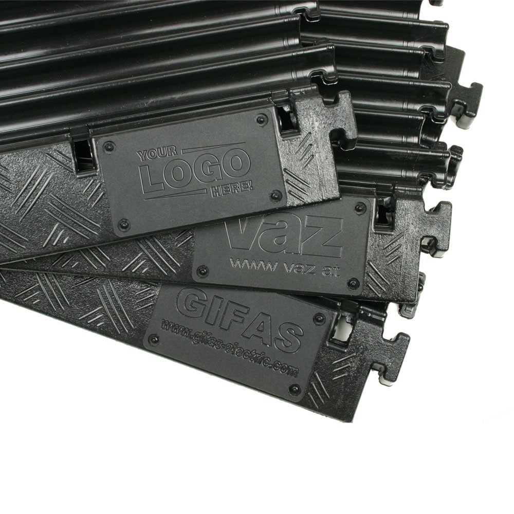 Número de imagen del producto 3: Salvacables Defender® 3 de Adam Hall, Curva 45° con conectores, 3 canales, negro/amarillo