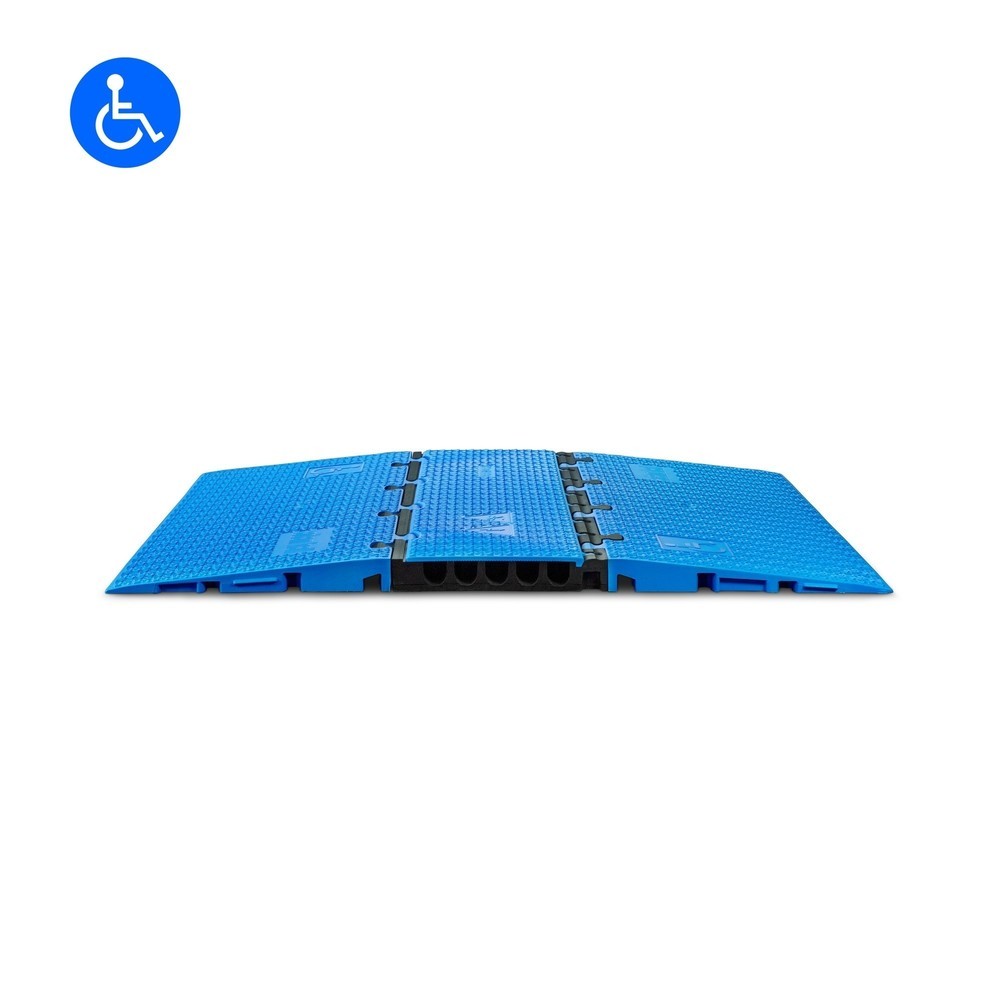Imagen del producto: Salvacables Defender® MIDI 5 2D de Adam Hall, Juego de rampas para silla de ruedas, azul