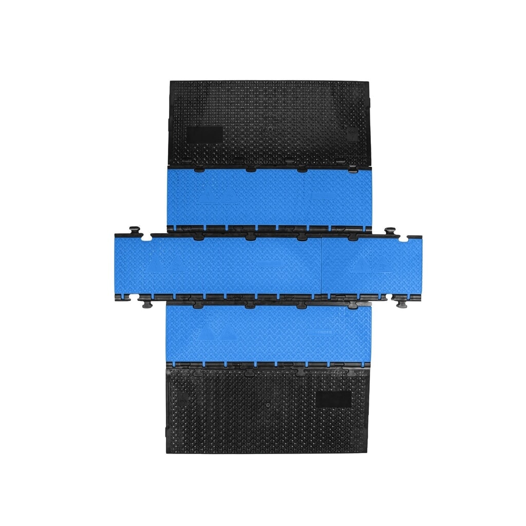 Salvacables Defender® MIDI 5 2D de Adam Hall, Pieza central, 5 canales, azul Número de imagen del producto 4: Salvacables Defender® MIDI 5 2D de Adam Hall, Pieza central, 5 canales, azul