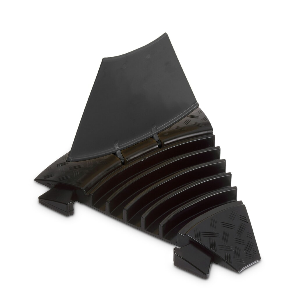 Salvacables Defender® MINI de Adam Hall, Curva 45° con conectores, 5 canales, negro Número de imagen del producto 3: Salvacables Defender® MINI de Adam Hall, Curva 45° con conectores, 5 canales, negro