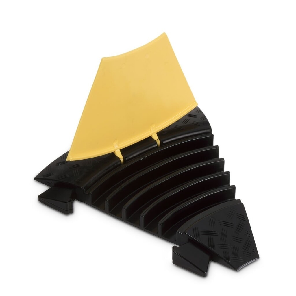 Salvacables Defender® MINI de Adam Hall, Curva 45° con conectores, 5 canales, negro/amarillo Número de imagen del producto 4: Salvacables Defender® MINI de Adam Hall, Curva 45° con conectores, 5 canales, negro/amarillo