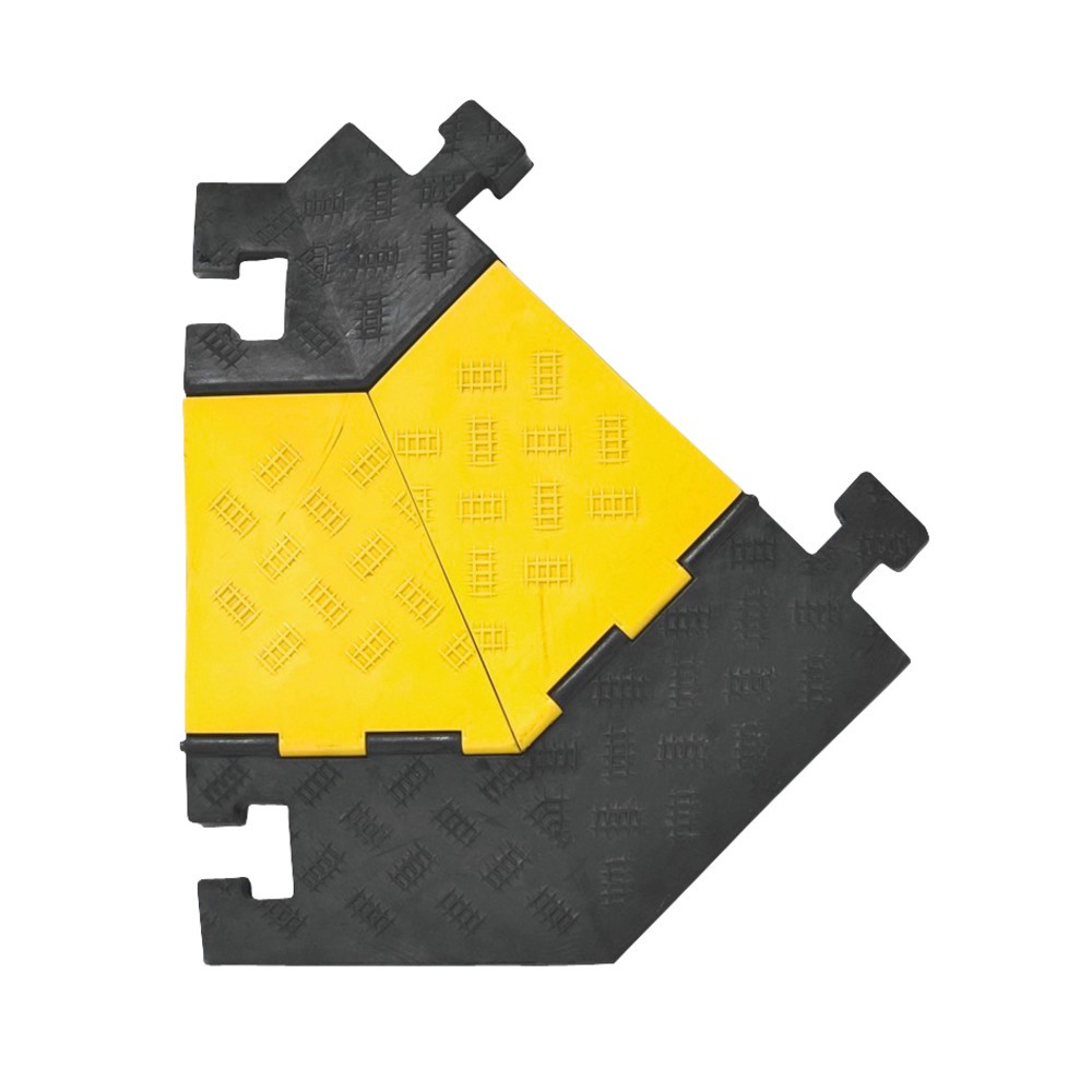 Número de imagen del producto 1: Salvacables, encajable, ángulo derecho, negro/amarillo