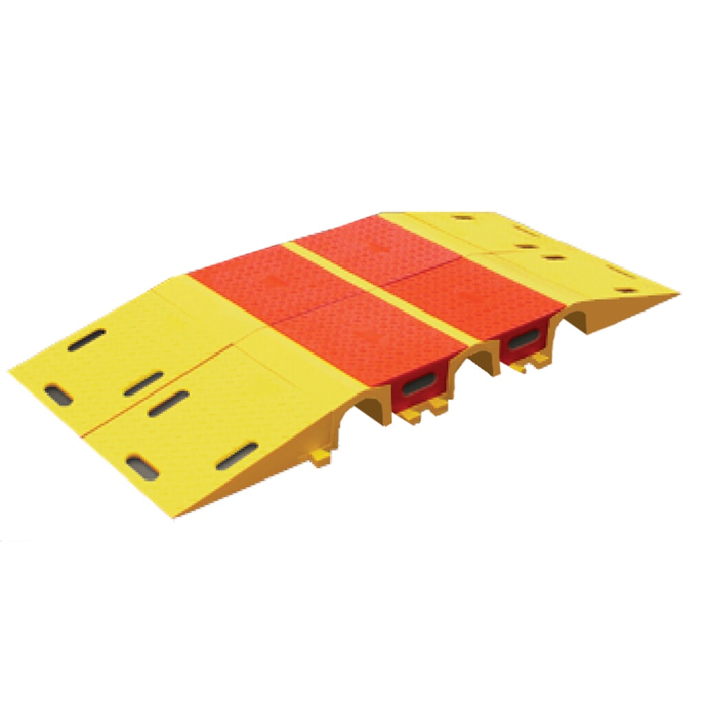 Salvamangueras Justrite® Diamondback®, conector de túnel, LxA 260 x 410 mm, amarillo Número de imagen del producto 2: Salvamangueras Justrite® Diamondback®, conector de túnel, LxA 260 x 410 mm, amarillo
