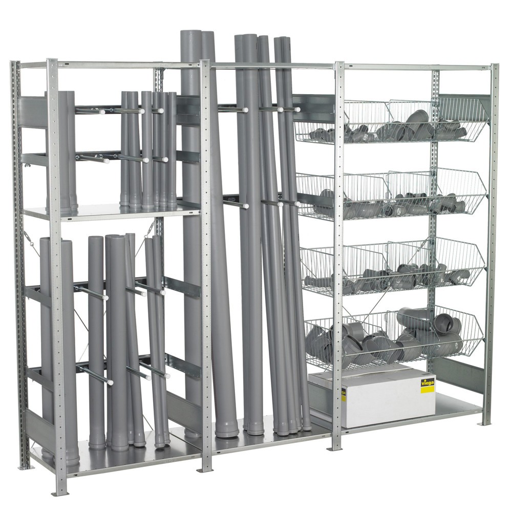 Imagen del producto: estante intermedio vertical y de estructura alámbrica SCHULTE, alto H x An x F 2.000 x 2.500 x 500 mm