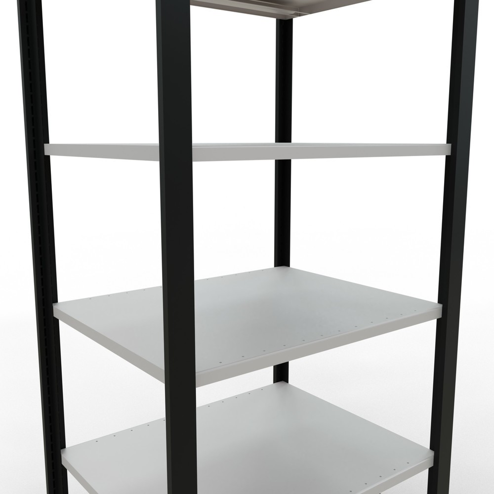 Número de imagen del producto 4: estantería para archivo SCHULTE módulo inicial, doble cara, sin topes centrales, carga por estante 150 kg, negro, alto H x An x F ancho x 750 x 600 mm