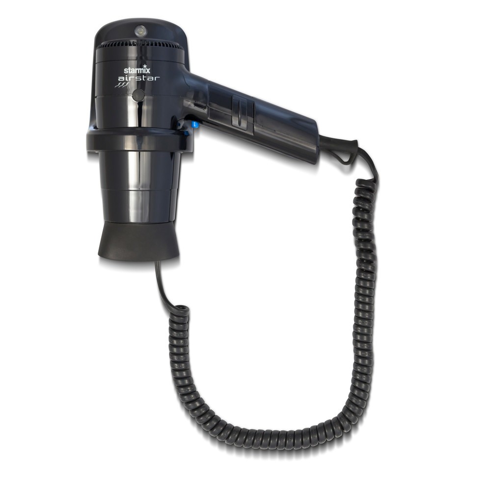 Imagen del producto: Secador de pelo de mano starmix HFTW 16, 1.600 W, soporte de pared inclusivo, negro