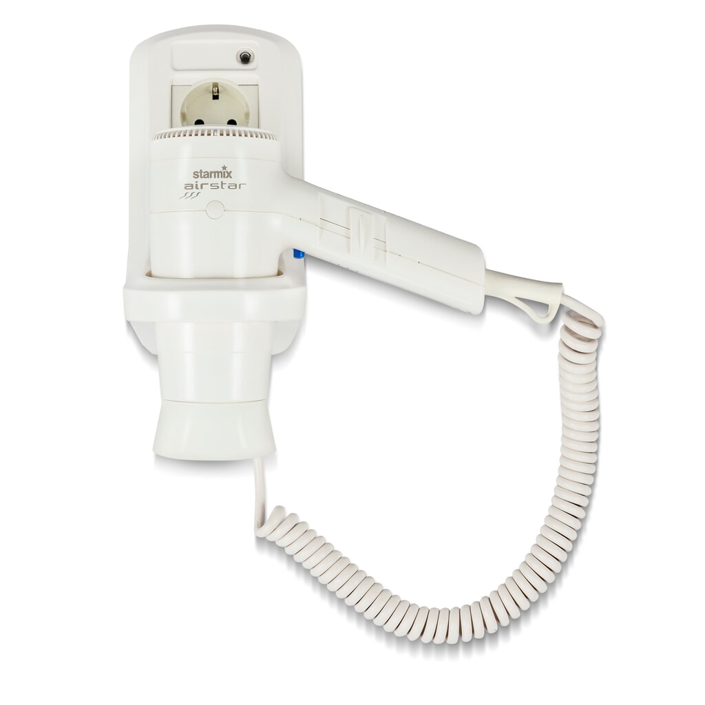 Secador de pelo de mano starmix HFTW 12 S, 1,200 W, soporte de pared inclusivo, blanco Imagen del producto: Secador de pelo de mano starmix HFTW 12 S, 1,200 W, soporte de pared inclusivo, blanco