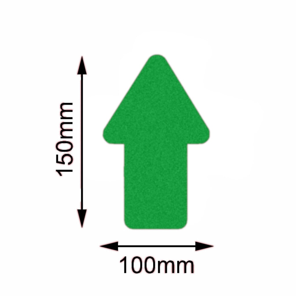 Imagen del producto: Trazadora de líneas Safety de Mehlhose, flecha, verde, 100 x 150 mm, 10 ud./UV