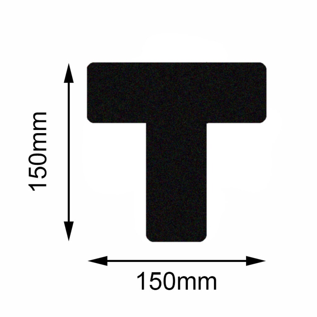 Imagen del producto: Trazadora de líneas Safety de Mehlhose, pieza en T, negro, 150 x 150 mm, 10 ud./UV