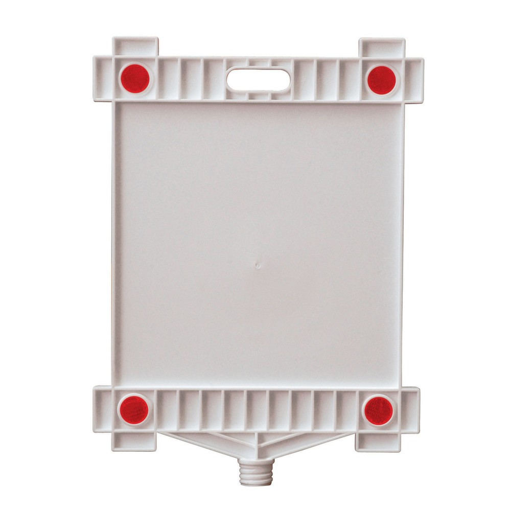 Imagen del producto: señal rectangular en blanco con reflectores H300xW 300mm