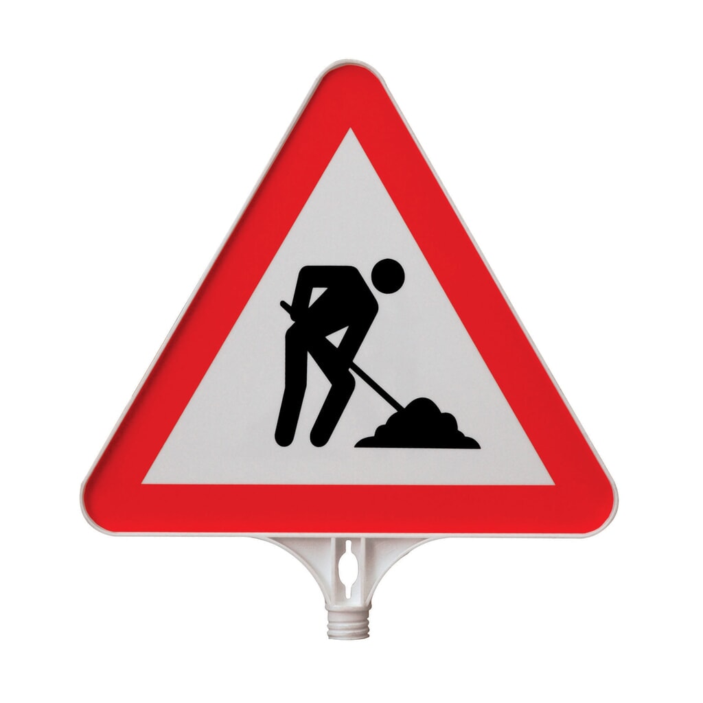 Señal señal trabajo de construcción Triángulo
