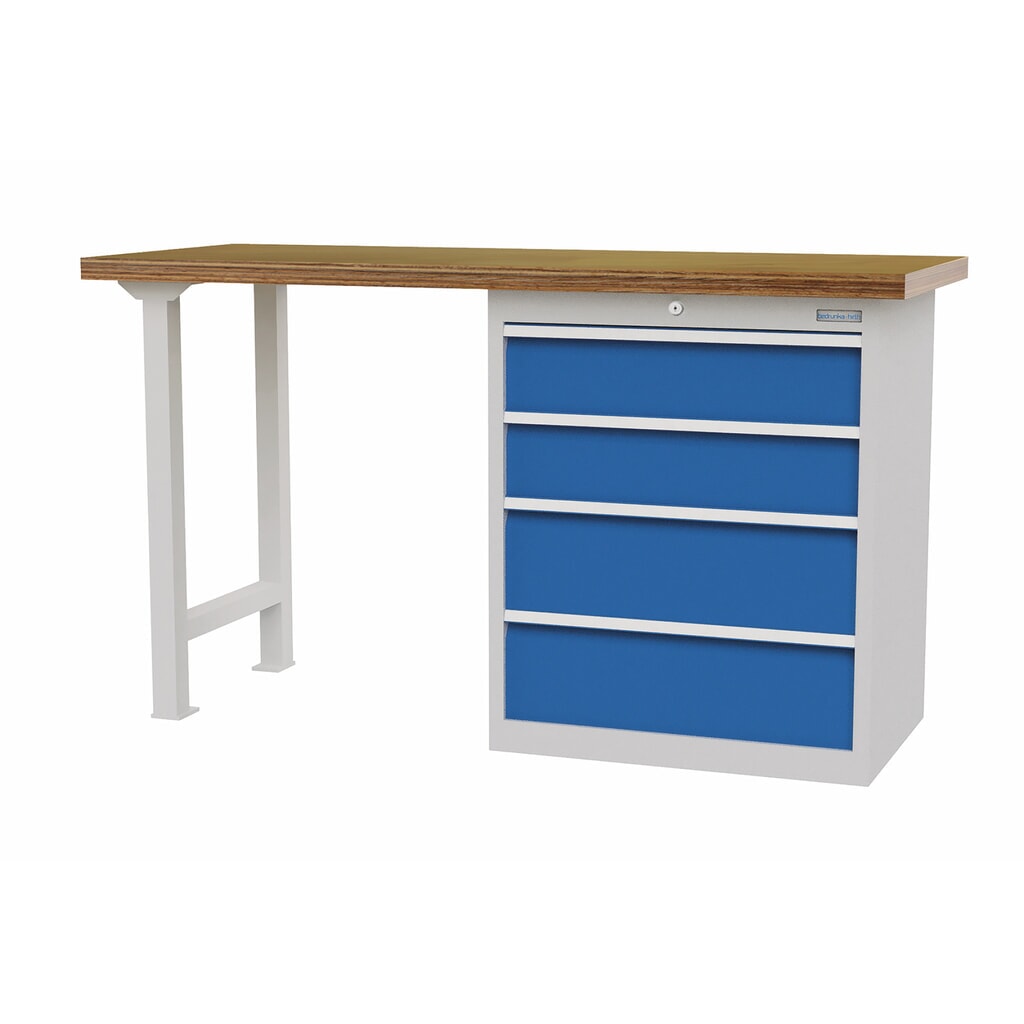 Serie de bancos de trabajo Bedrunka+Hirth con 4 cajones, CC 1.000 kg, H x A x F 859 x 1.500 x 600 mm Imagen del producto: Serie de bancos de trabajo Bedrunka+Hirth con 4 cajones, CC 1.000 kg, H x A x F 859 x 1.500 x 600 mm
