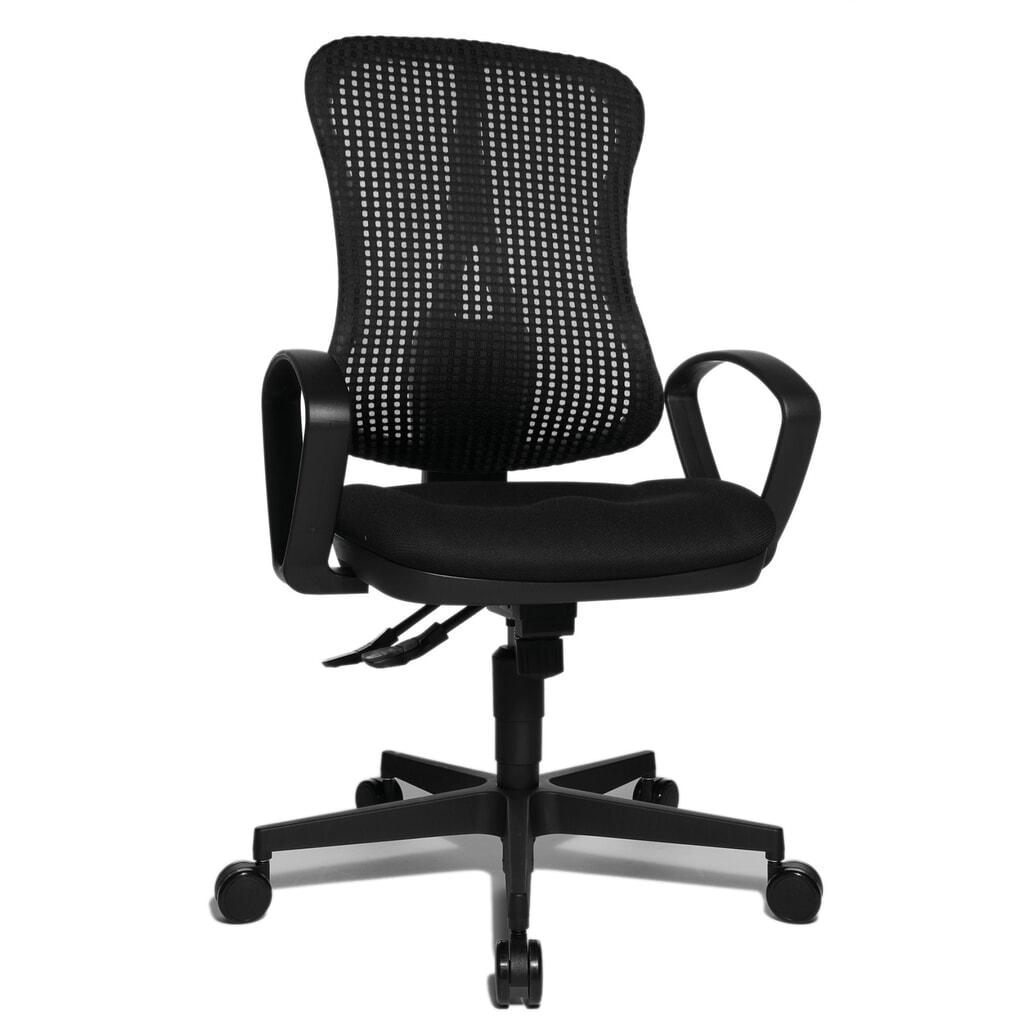 Silla de oficina giratoria Topstar® Point SY, asiento moldeado, negro/negro Número de imagen del producto 2: Silla de oficina giratoria Topstar® Point SY, asiento moldeado, negro/negro