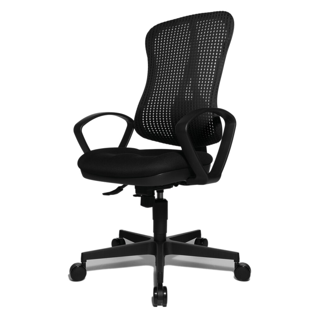 Silla de oficina giratoria Topstar® Point SY, asiento moldeado, negro/negro Número de imagen del producto 3: Silla de oficina giratoria Topstar® Point SY, asiento moldeado, negro/negro