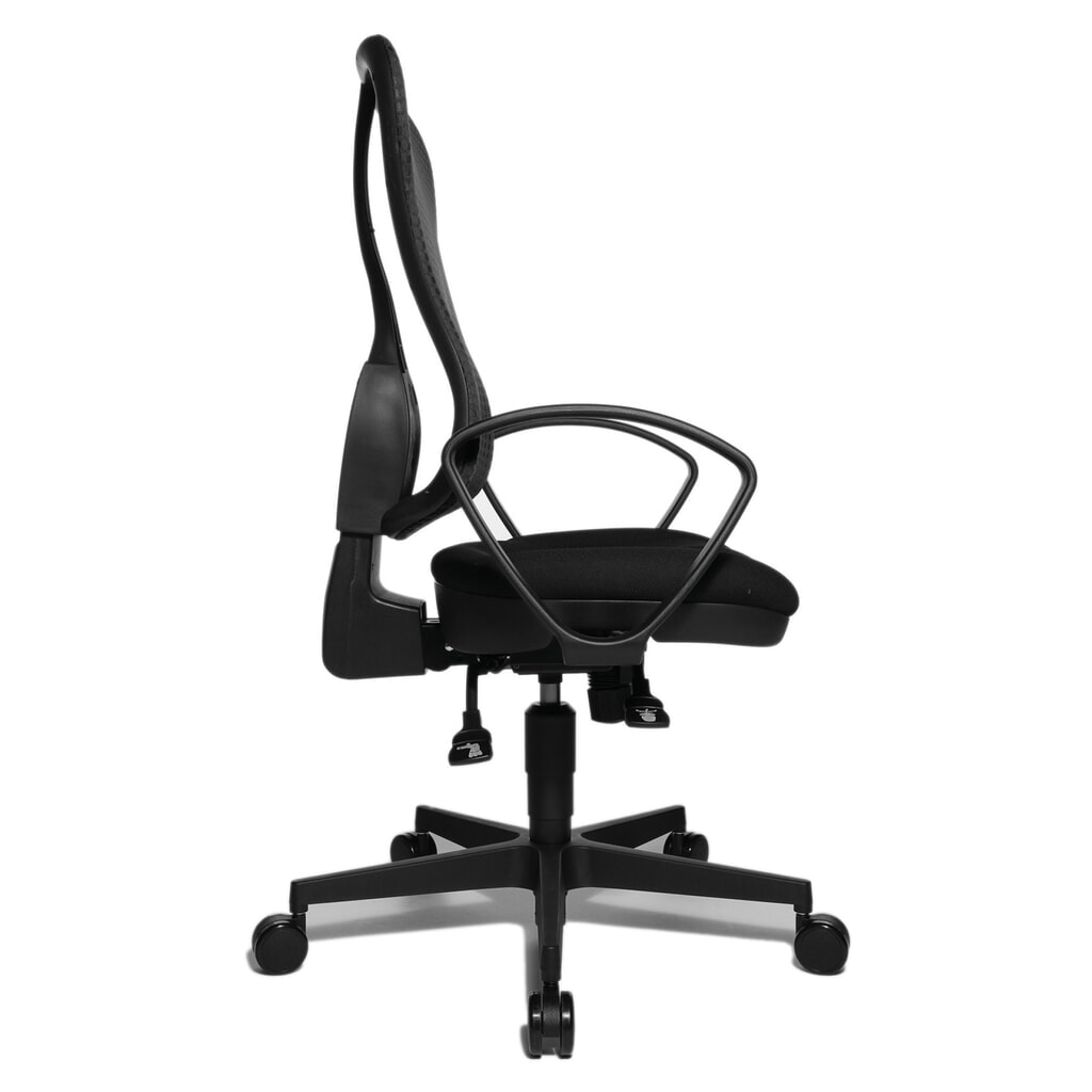 Silla de oficina giratoria Topstar® Point SY, asiento moldeado, negro/negro Número de imagen del producto 4: Silla de oficina giratoria Topstar® Point SY, asiento moldeado, negro/negro