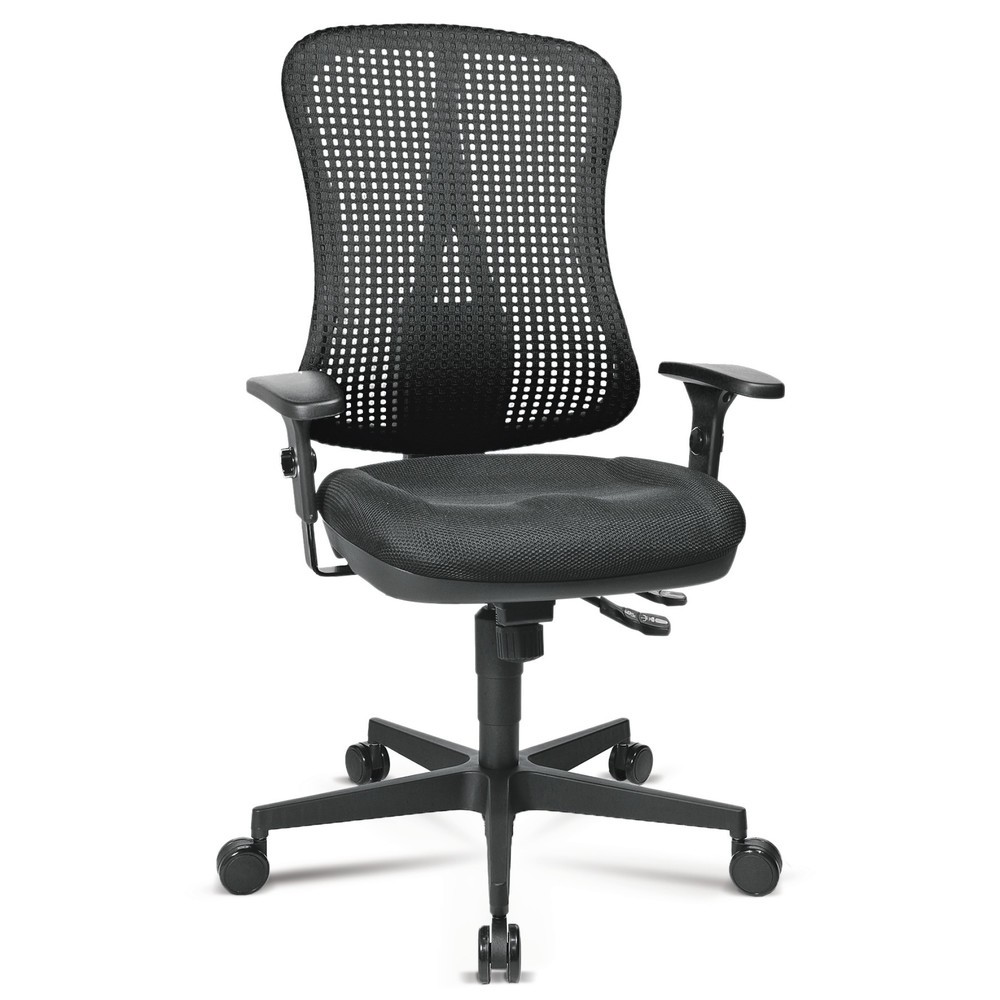 Imagen del producto: Silla de oficina giratoria Topstar® Point SY, asiento moldeado, negro/negro