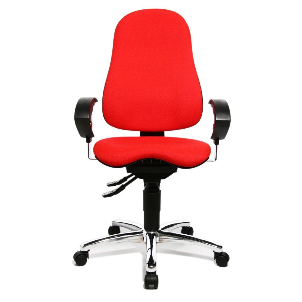 Número de imagen del producto 1: Silla de oficina giratoria Topstar® Ortho 10, apoyabrazos de altura ajustable, rojo