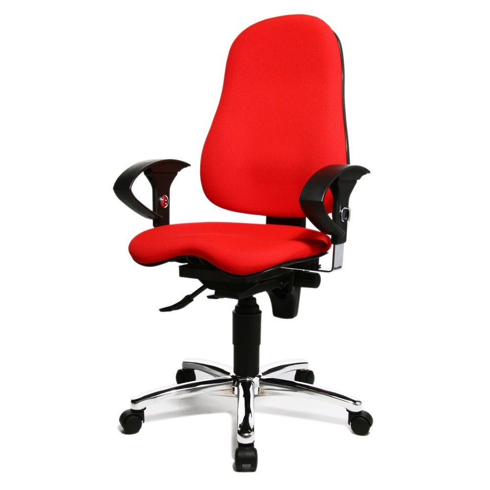 Número de imagen del producto 2: Silla de oficina giratoria Topstar® Ortho 10, apoyabrazos de altura ajustable, rojo