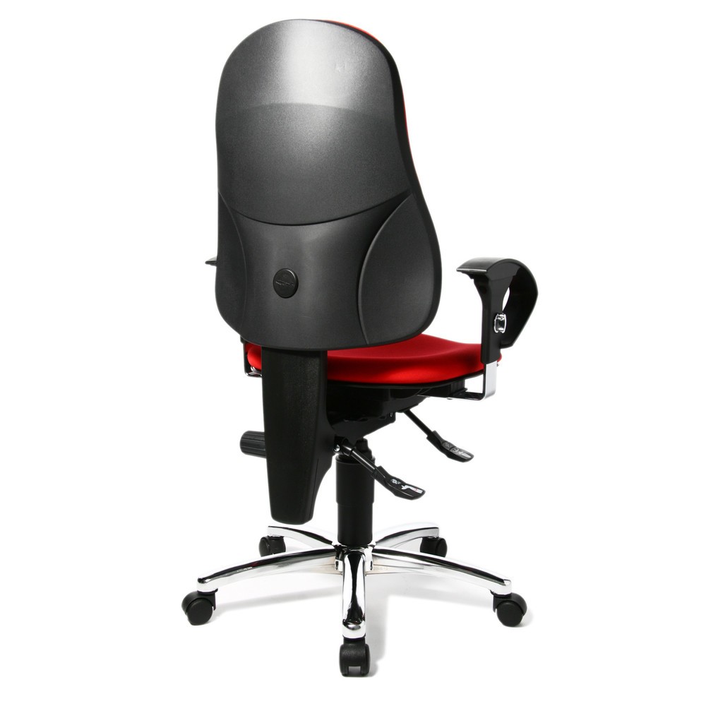Número de imagen del producto 3: Silla de oficina giratoria Topstar® Ortho 10, apoyabrazos de altura ajustable, rojo