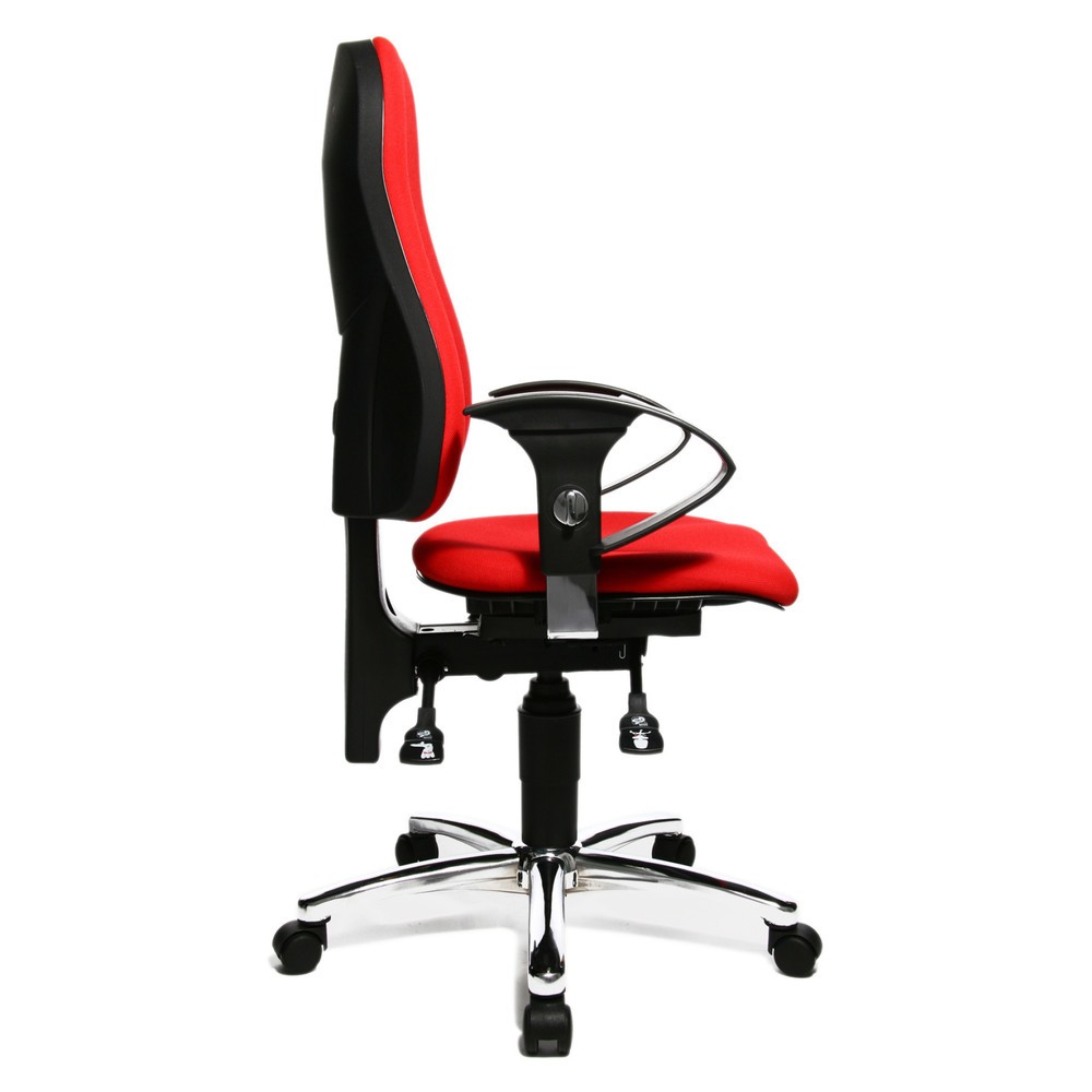 Número de imagen del producto 4: Silla de oficina giratoria Topstar® Ortho 10, apoyabrazos de altura ajustable, rojo