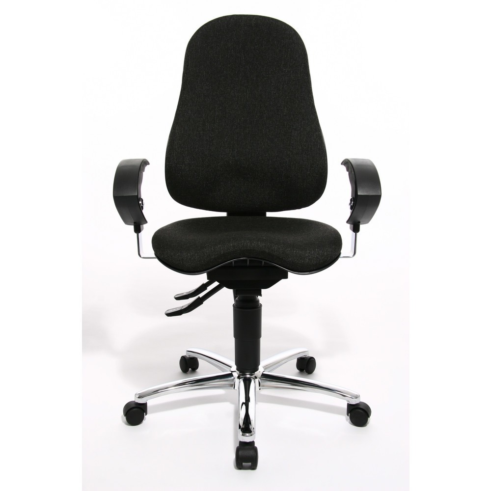 Imagen del producto: Silla de oficina giratoria Topstar® Ortho 10, apoyabrazos de altura ajustable, antracita