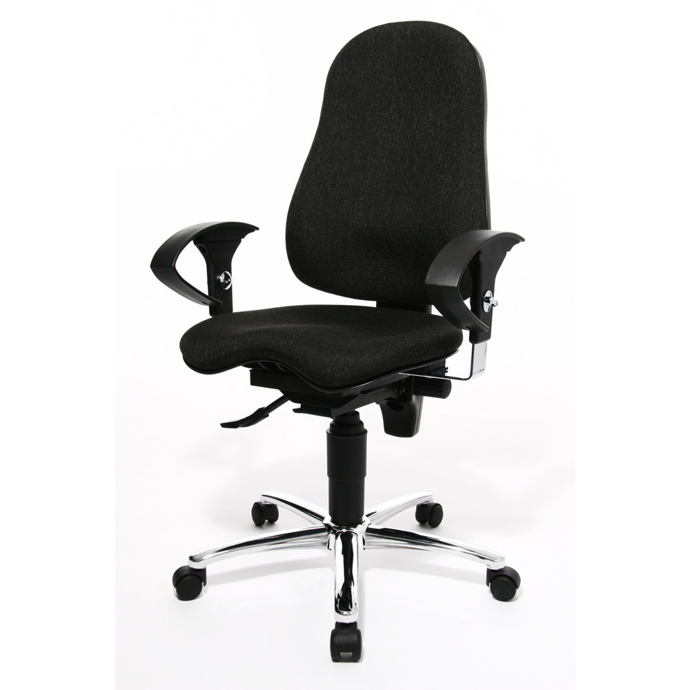 Número de imagen del producto 2: Silla de oficina giratoria Topstar® Ortho 10, apoyabrazos de altura ajustable, antracita