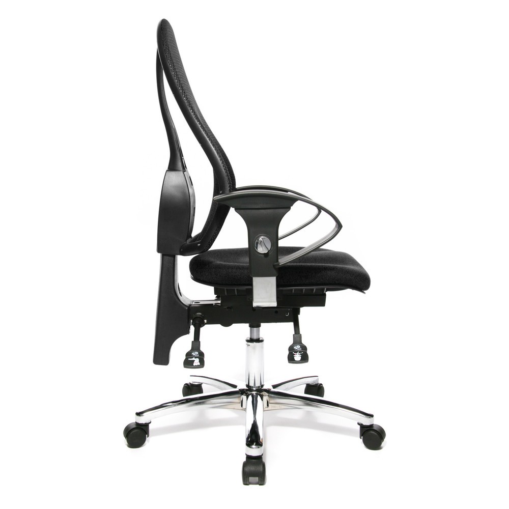 Número de imagen del producto 4: Silla de oficina giratoria Topstar® Ortho 15, respaldo de malla, apoyabrazos de altura ajustable, antracita