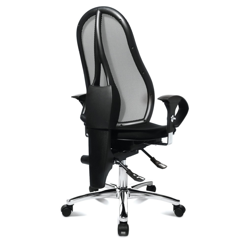 Número de imagen del producto 3: Silla de oficina giratoria Topstar® Ortho 15, respaldo de malla, apoyabrazos de altura ajustable, negro