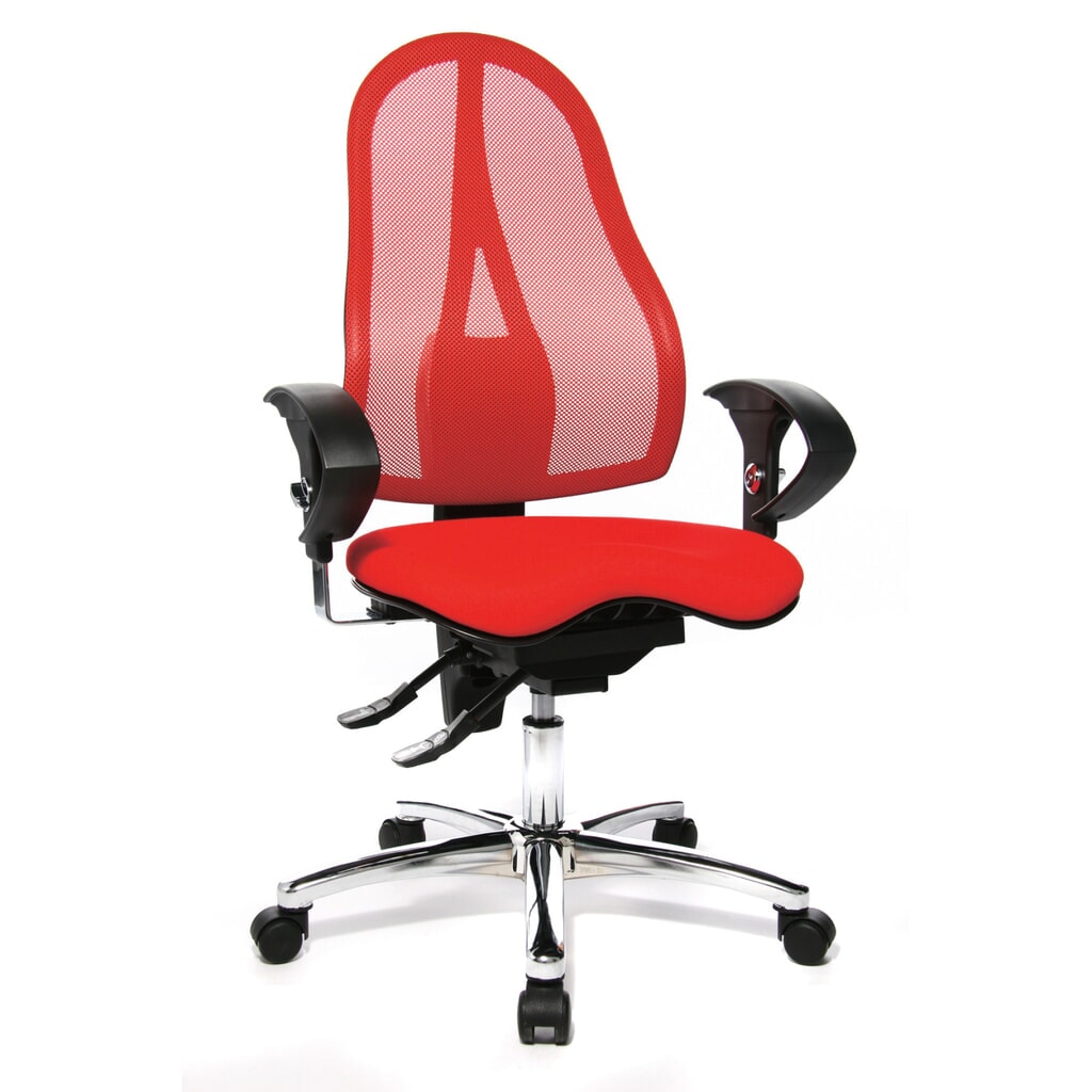 Silla de oficina giratoria Topstar® Ortho 15, respaldo de malla, apoyabrazos de altura ajustable, negro Número de imagen del producto 7: Silla de oficina giratoria Topstar® Ortho 15, respaldo de malla, apoyabrazos de altura ajustable, negro