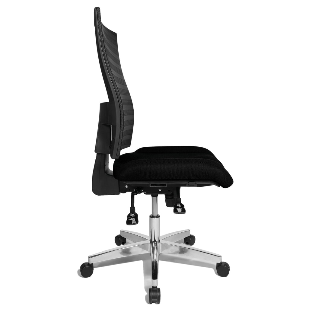 Silla de oficina giratoria Topstar® P91-NET, respaldo de malla negro, asiento negro Número de imagen del producto 3: Silla de oficina giratoria Topstar® P91-NET, respaldo de malla negro, asiento negro