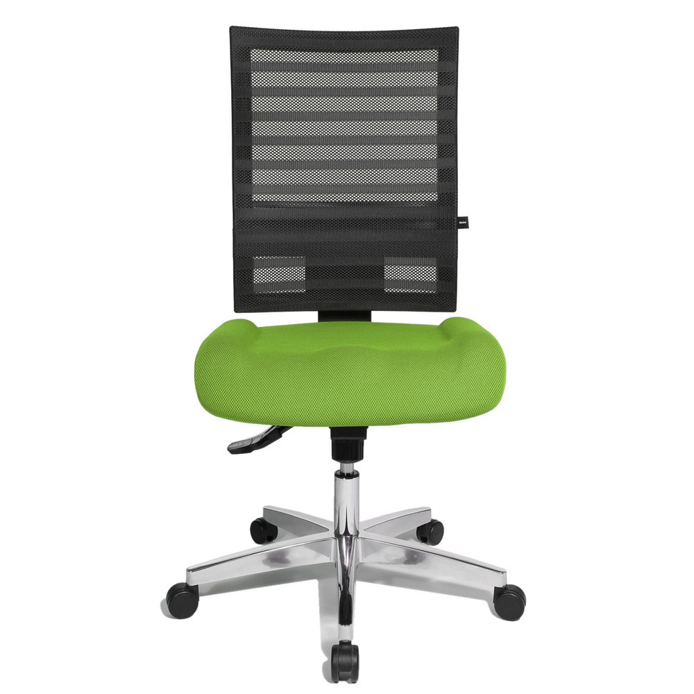 Imagen del producto: Silla de oficina giratoria Topstar® P91-NET, respaldo de malla negro, asiento verde manzana