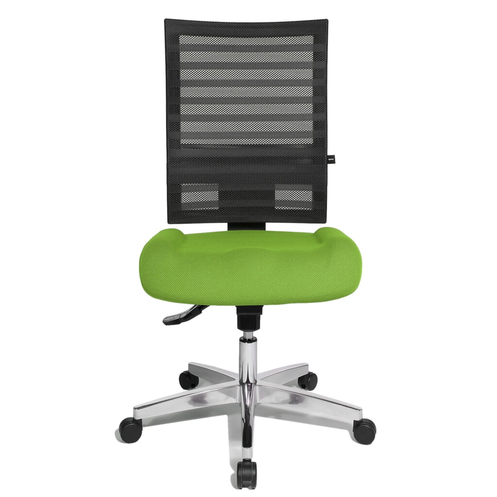 Imagen del producto: Silla de oficina giratoria Topstar® P91-NET, respaldo de malla negro, asiento verde manzana