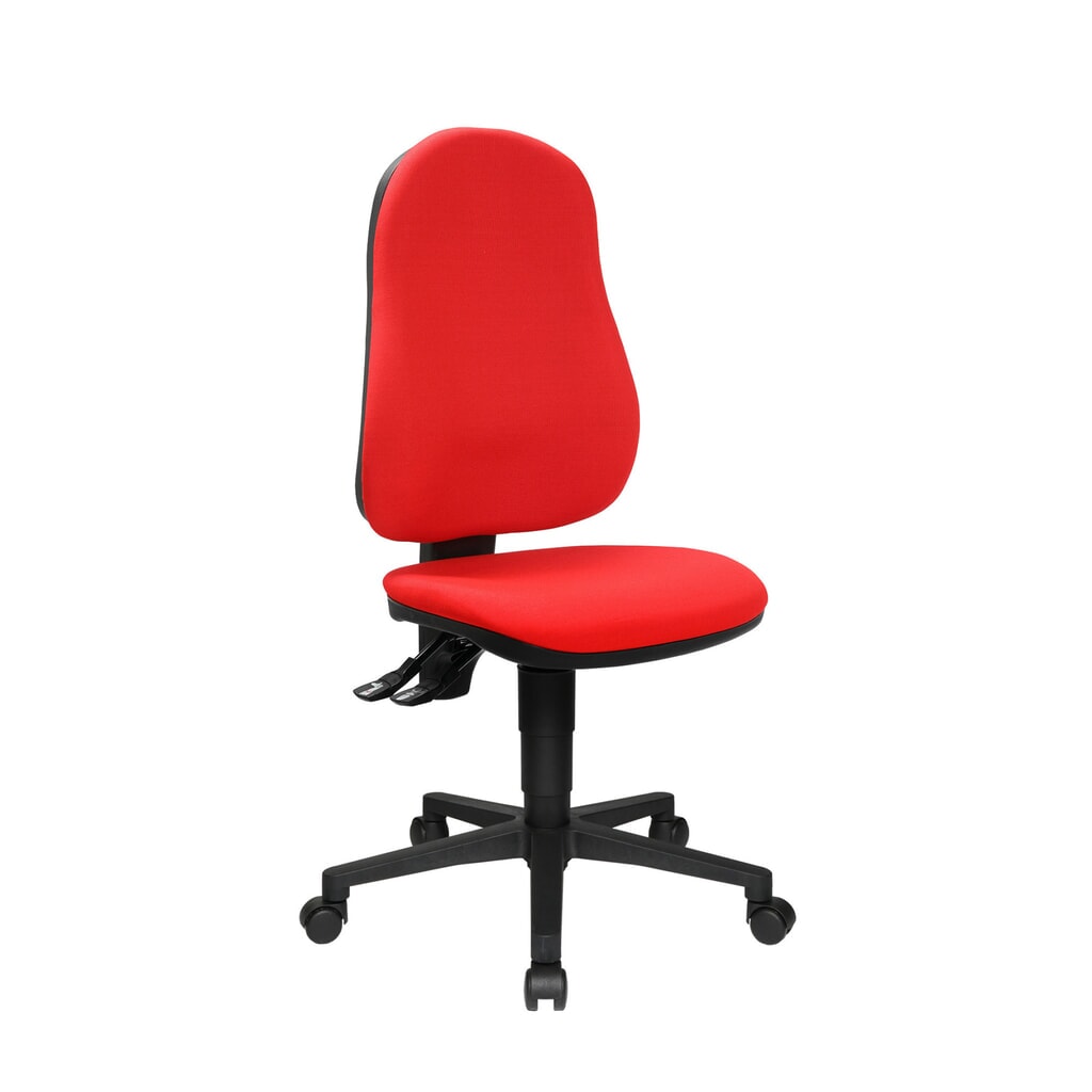 Silla de oficina giratoria Topstar® Point 60, asiento moldeado, rojo Número de imagen del producto 2: Silla de oficina giratoria Topstar® Point 60, asiento moldeado, rojo