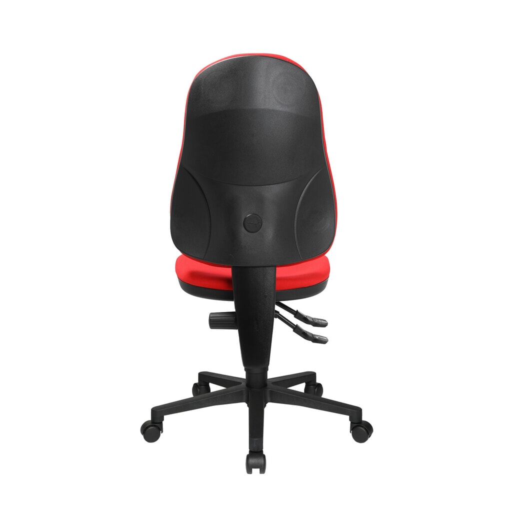 Silla de oficina giratoria Topstar® Point 60, asiento moldeado, rojo Número de imagen del producto 3: Silla de oficina giratoria Topstar® Point 60, asiento moldeado, rojo