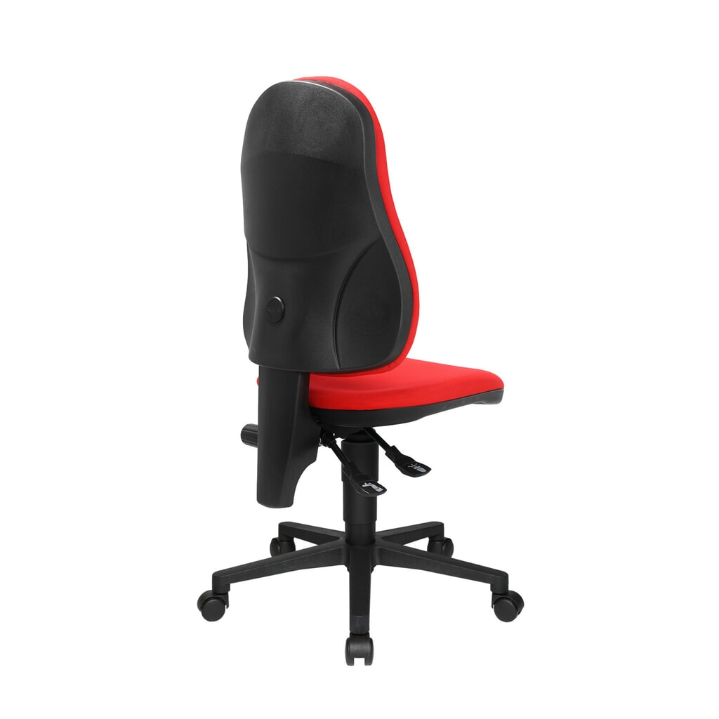 Silla de oficina giratoria Topstar® Point 60, asiento moldeado, rojo Número de imagen del producto 4: Silla de oficina giratoria Topstar® Point 60, asiento moldeado, rojo