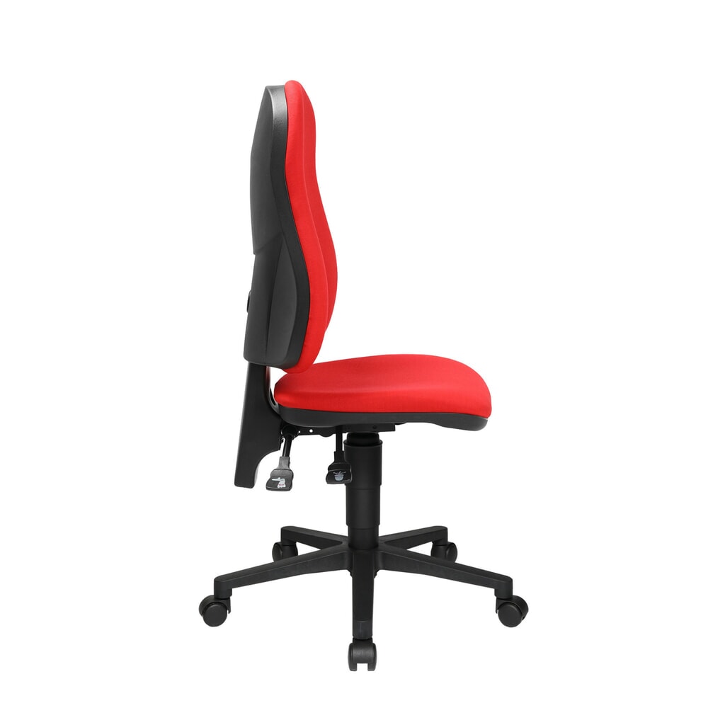 Silla de oficina giratoria Topstar® Point 60, asiento moldeado, rojo Número de imagen del producto 5: Silla de oficina giratoria Topstar® Point 60, asiento moldeado, rojo