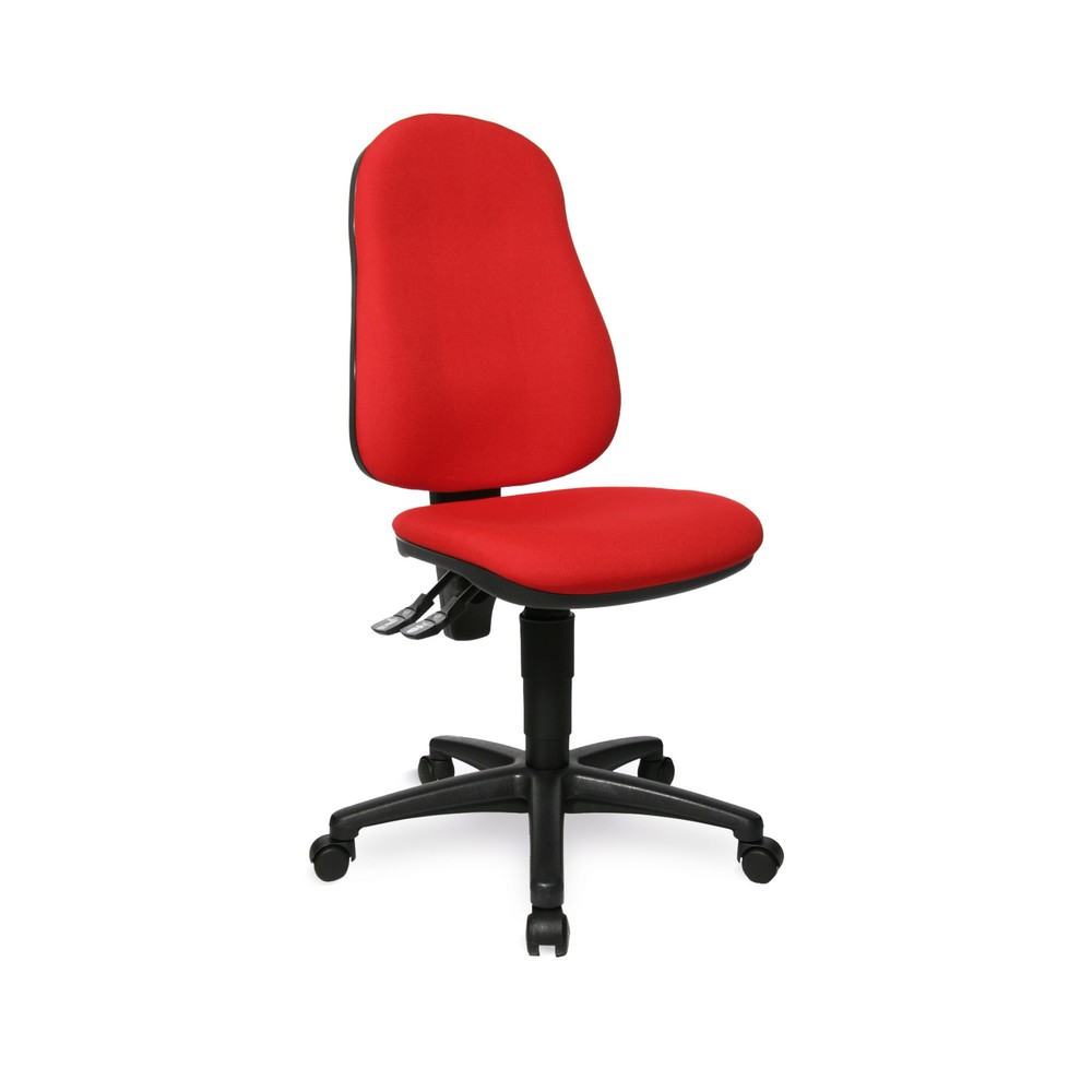 Imagen del producto: Silla de oficina giratoria Topstar® Point 70, asiento protege la columna, rojo