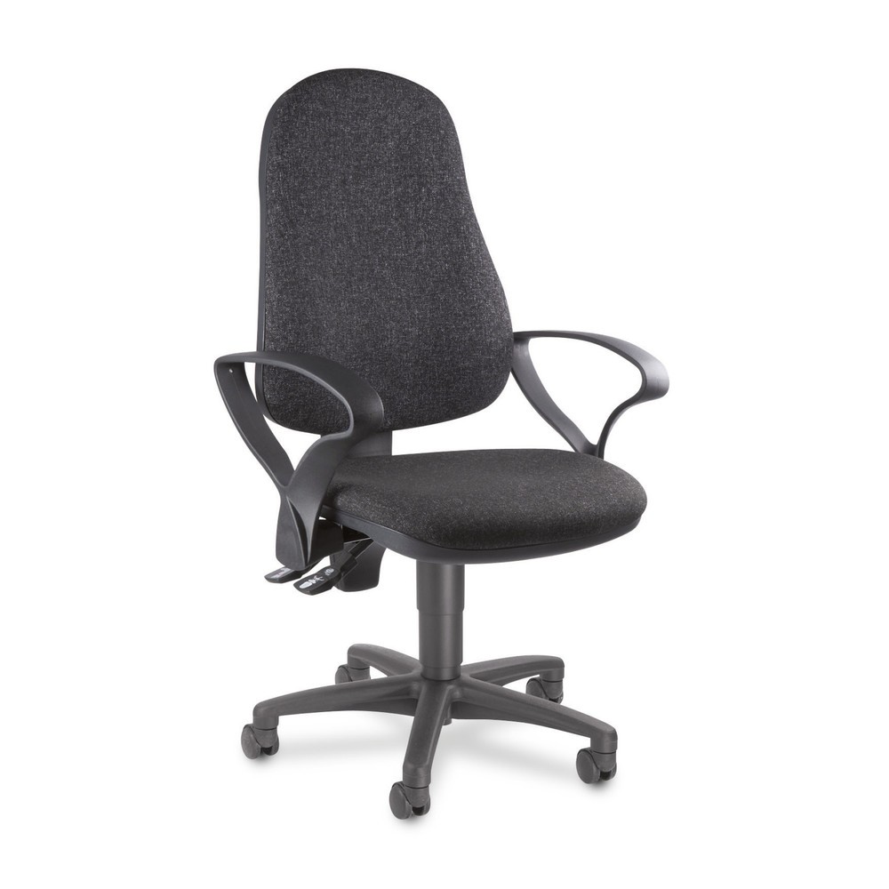 Número de imagen del producto 2: Silla de oficina giratoria Topstar® Point 70, el asiento protege la columna, gris antaracita