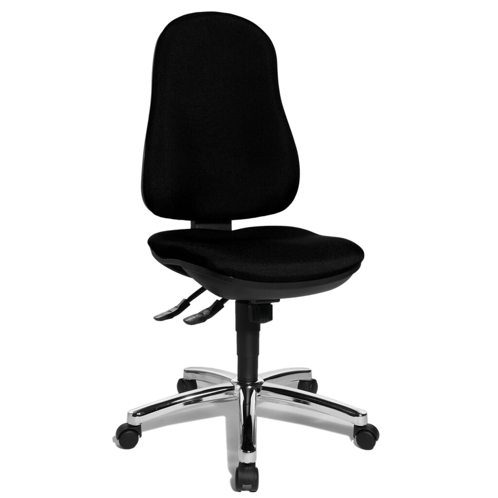 Silla de oficina giratoria Topstar® Support Syncro, el asiento protege la columna, negro Imagen del producto: Silla de oficina giratoria Topstar® Support Syncro, el asiento protege la columna, negro