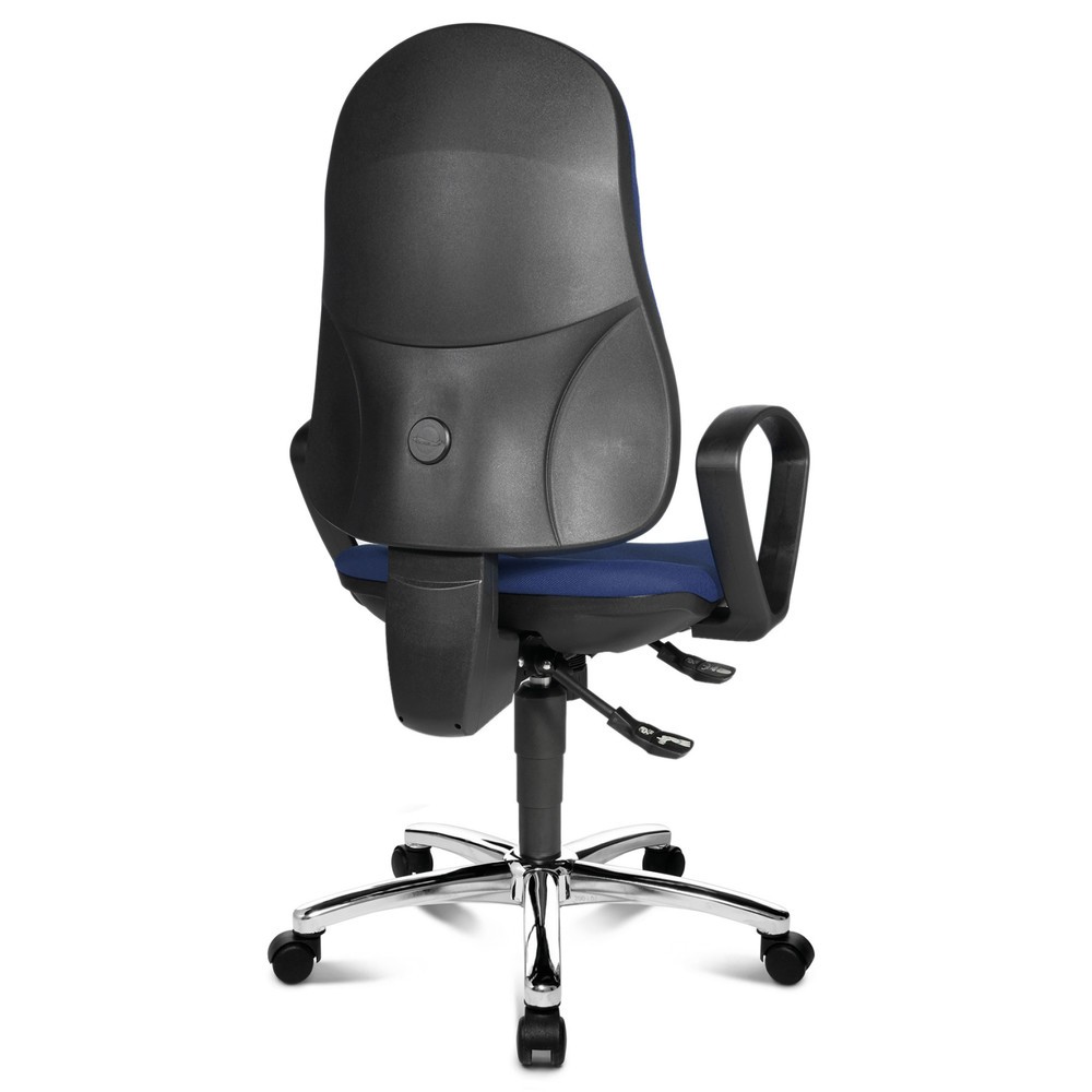 Número de imagen del producto 3: Silla de oficina giratoria Topstar® Syncro-Steel II, respaldo acolchado, azul