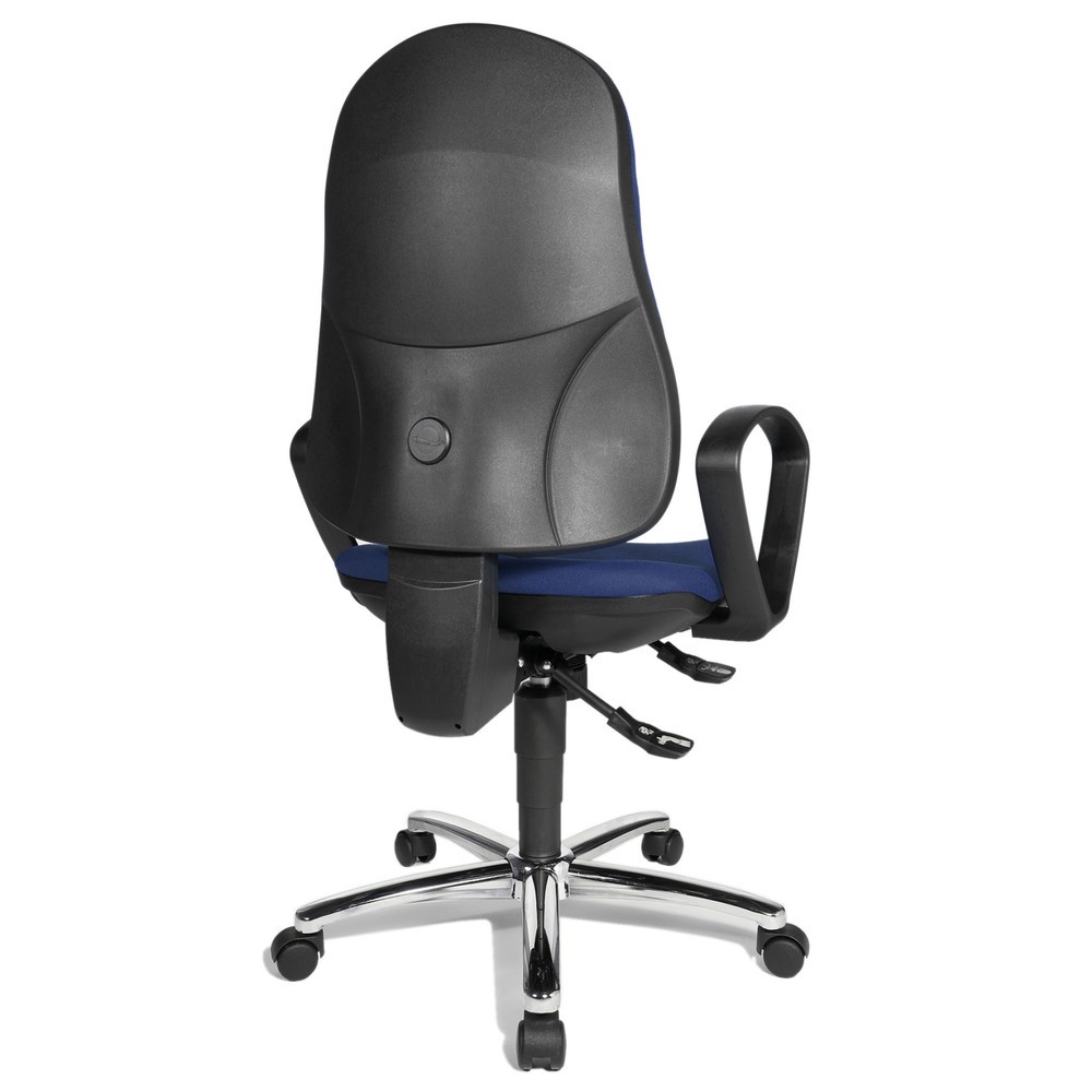 Número de imagen del producto 4: Silla de oficina giratoria Topstar® Syncro-Steel II, respaldo acolchado, azul