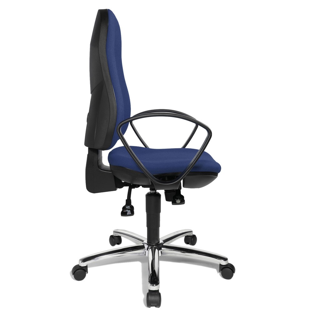 Número de imagen del producto 5: Silla de oficina giratoria Topstar® Syncro-Steel II, respaldo acolchado, azul
