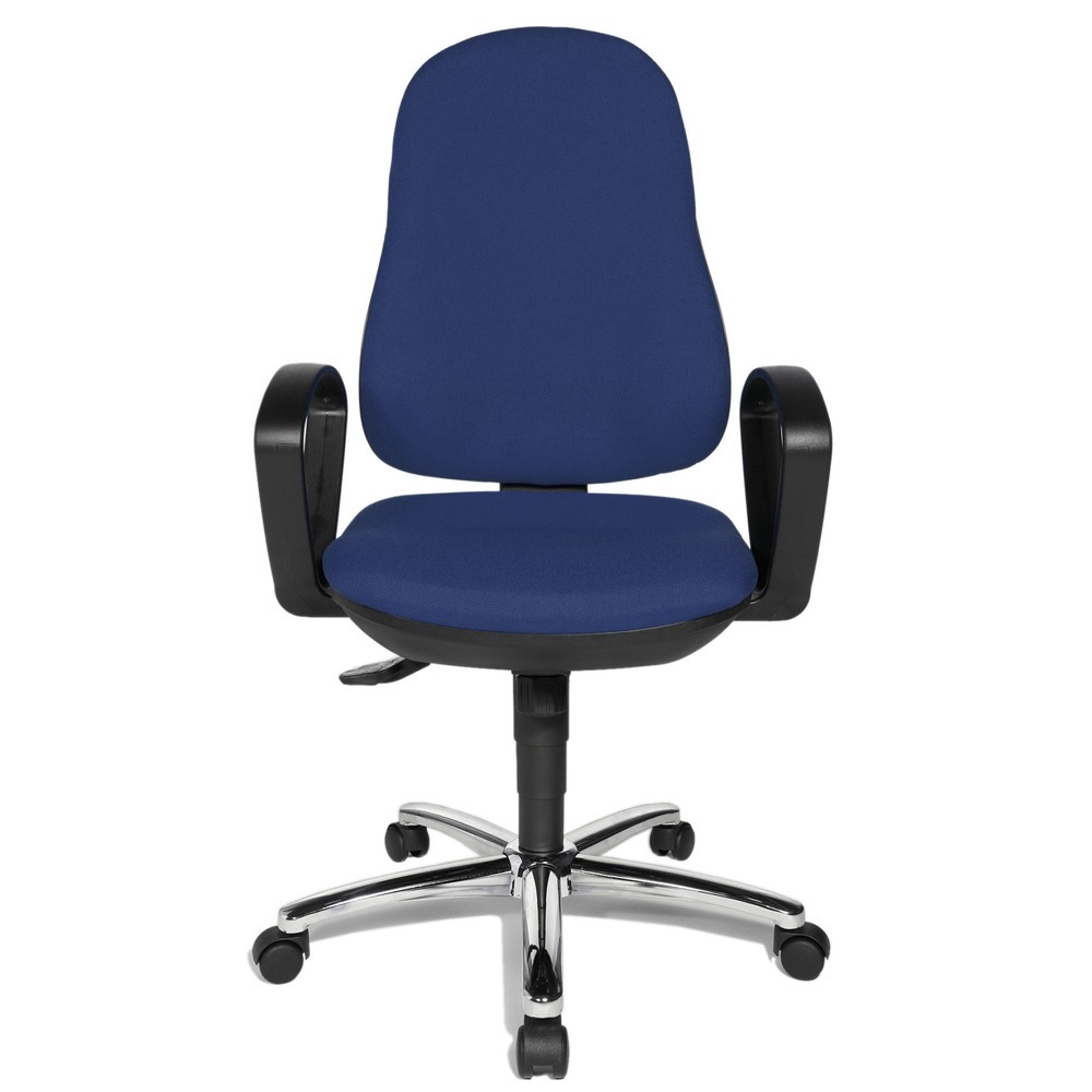 Número de imagen del producto 1: Silla de oficina giratoria Topstar® Syncro-Steel II, respaldo acolchado, azul