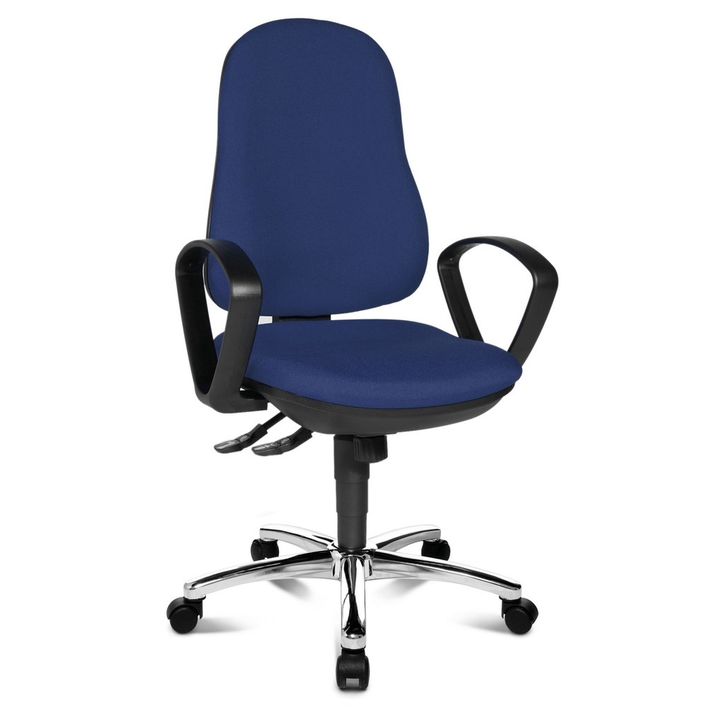 Número de imagen del producto 6: Silla de oficina giratoria Topstar® Syncro-Steel II, respaldo acolchado, azul