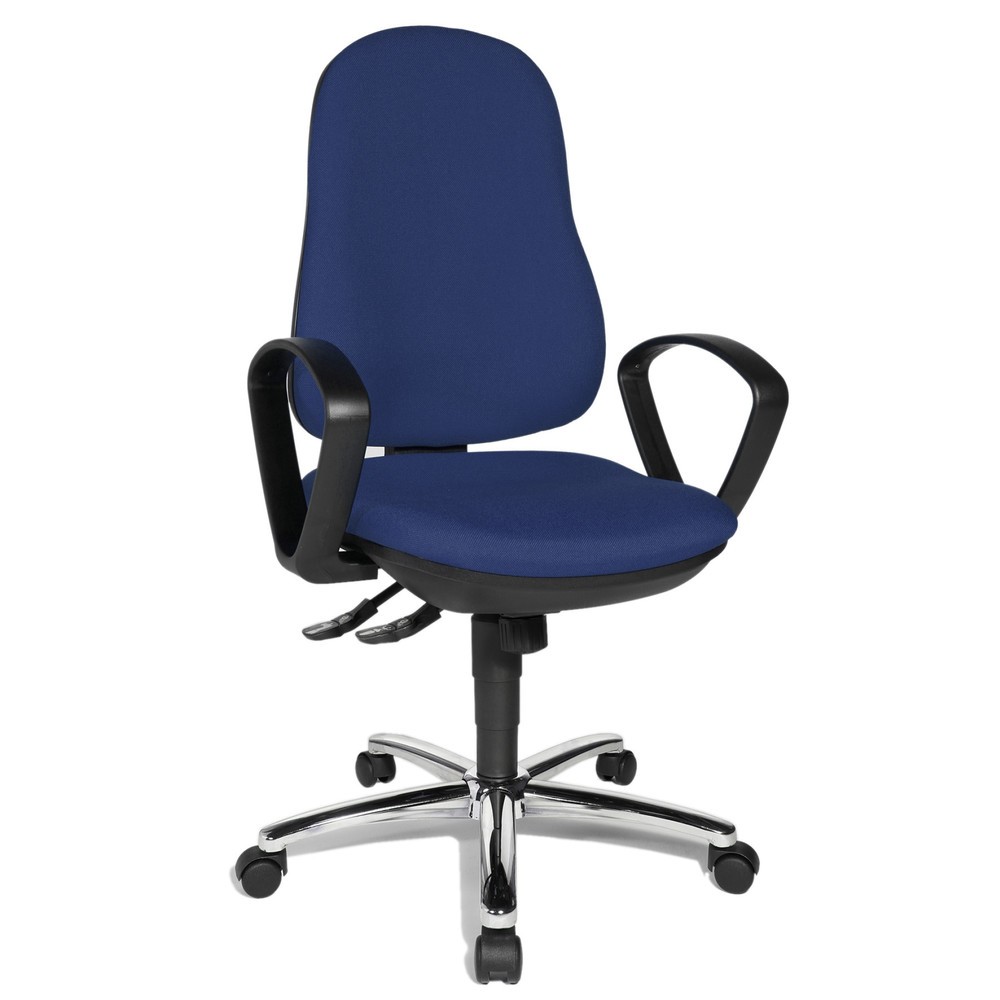 Número de imagen del producto 7: Silla de oficina giratoria Topstar® Syncro-Steel II, respaldo acolchado, azul