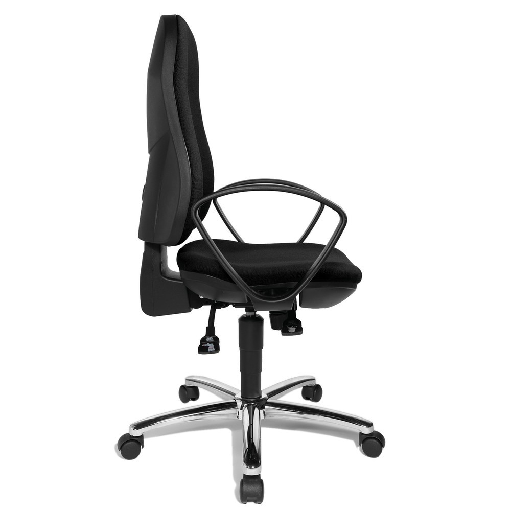 Número de imagen del producto 3: Silla de oficina giratoria Topstar® Syncro-Steel II, respaldo acolchado, negro