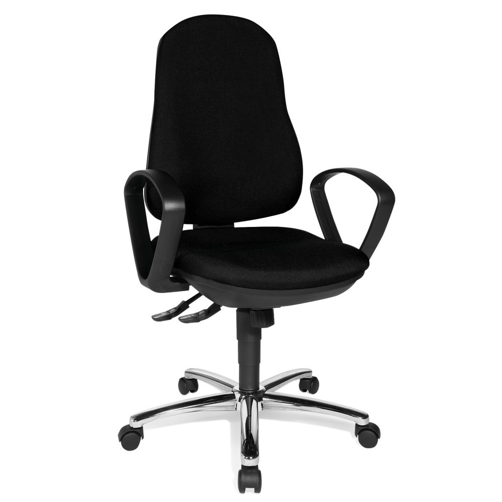 Número de imagen del producto 5: Silla de oficina giratoria Topstar® Syncro-Steel II, respaldo acolchado, negro